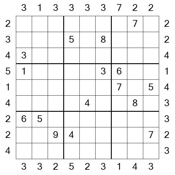 Skyscraper Sudoku - Difficile