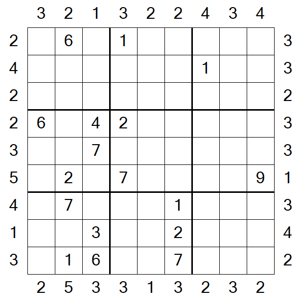 Skyscraper Sudoku - Difficile