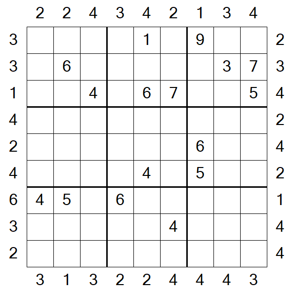 Skyscraper Sudoku - Difficile