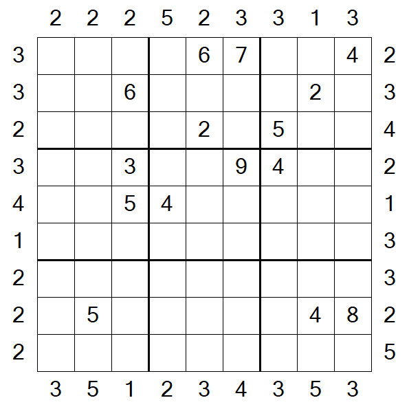 Skyscraper Sudoku - Difficile