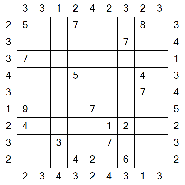 Skyscraper Sudoku - Difficile
