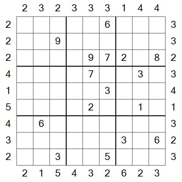 Skyscraper Sudoku - Difficile