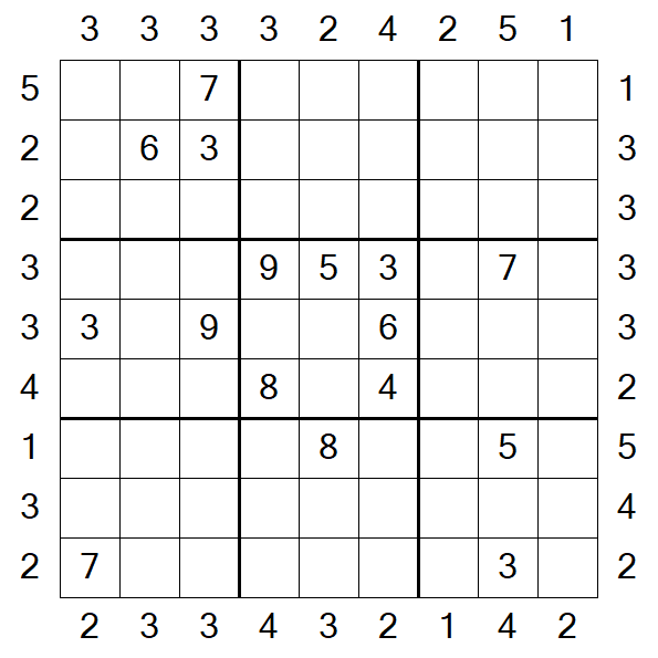 Skyscraper Sudoku - Difficile