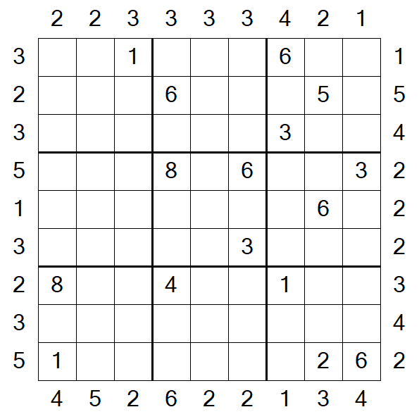 Skyscraper Sudoku - Difficile