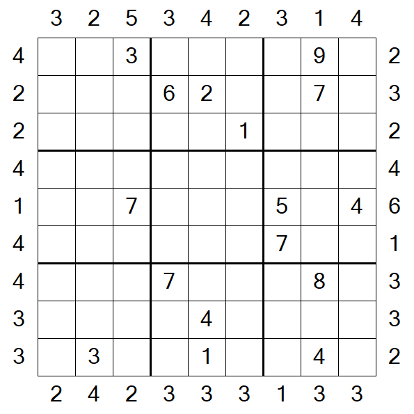 Skyscraper Sudoku - Difficile