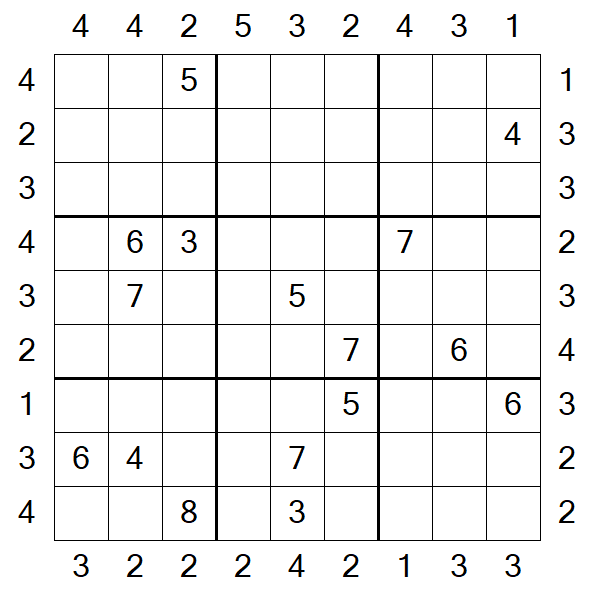 Skyscraper Sudoku - Difficile