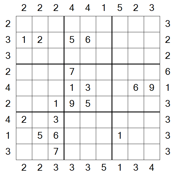 Skyscraper Sudoku - Difficile
