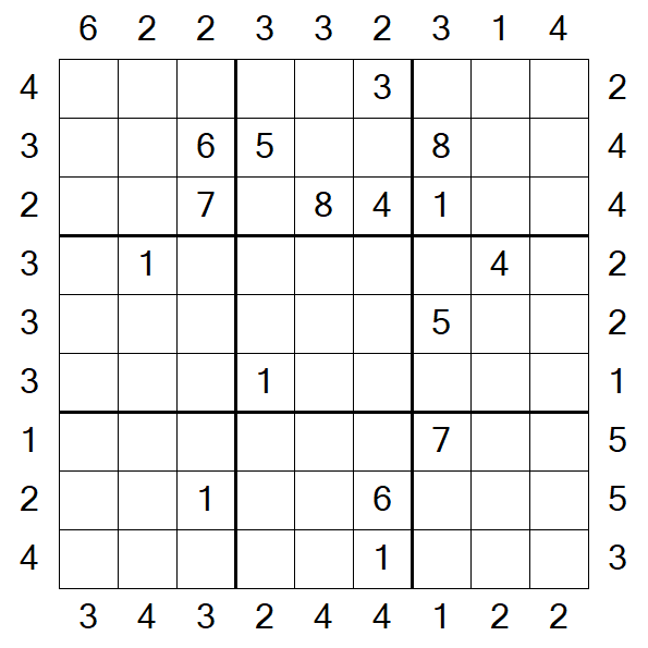 Skyscraper Sudoku - Difficile
