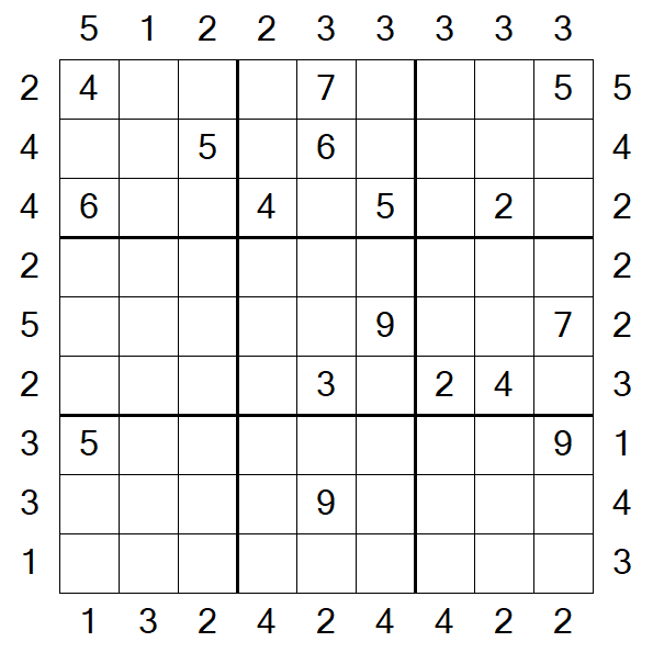 Skyscraper Sudoku - Difficile