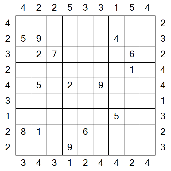 Skyscraper Sudoku - Difficile