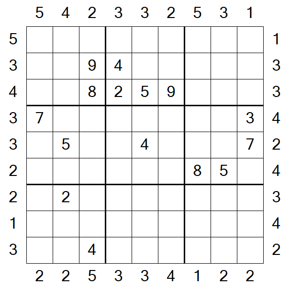 Skyscraper Sudoku - Difficile