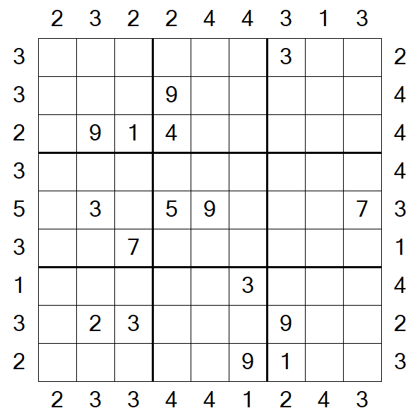 Skyscraper Sudoku - Hard