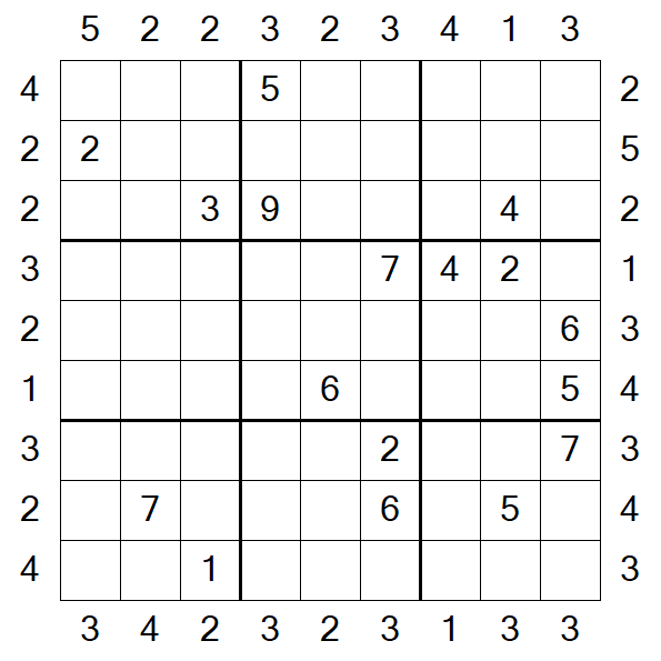 Skyscraper Sudoku - Difficile