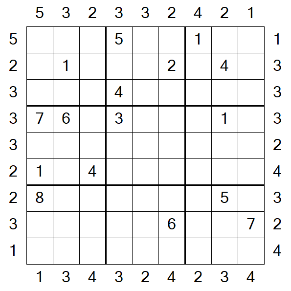 Skyscraper Sudoku - Difficile