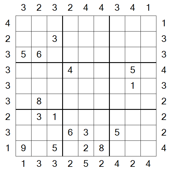 Skyscraper Sudoku - Difficile