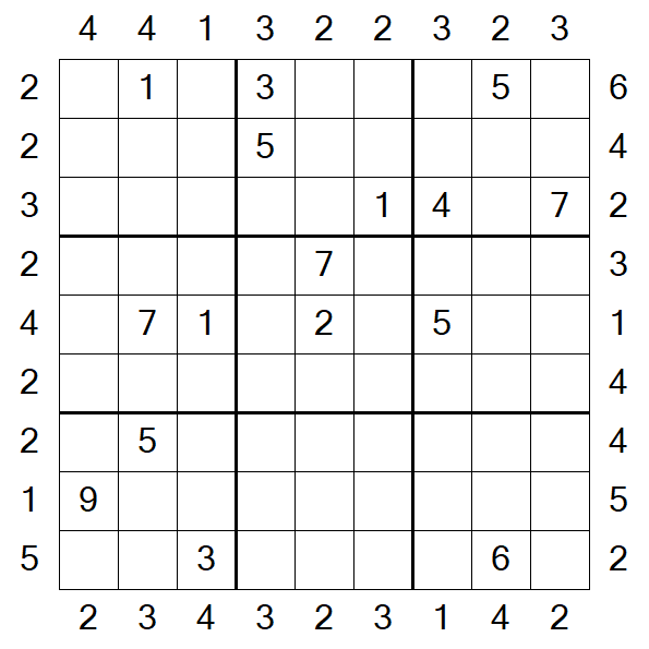 Skyscraper Sudoku - Difficile