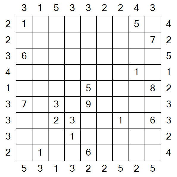 Skyscraper Sudoku - Difficile