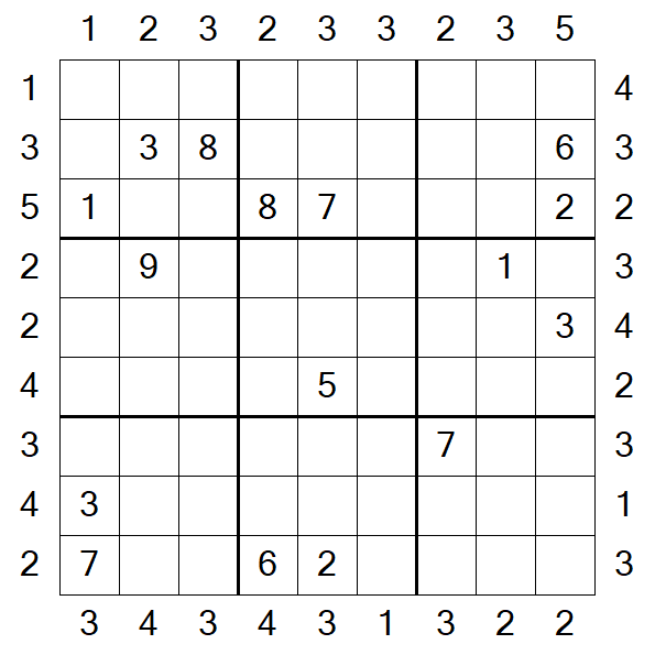 Skyscraper Sudoku - Difficile