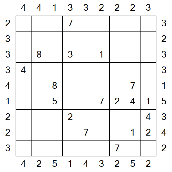 Skyscraper Sudoku - Difficile