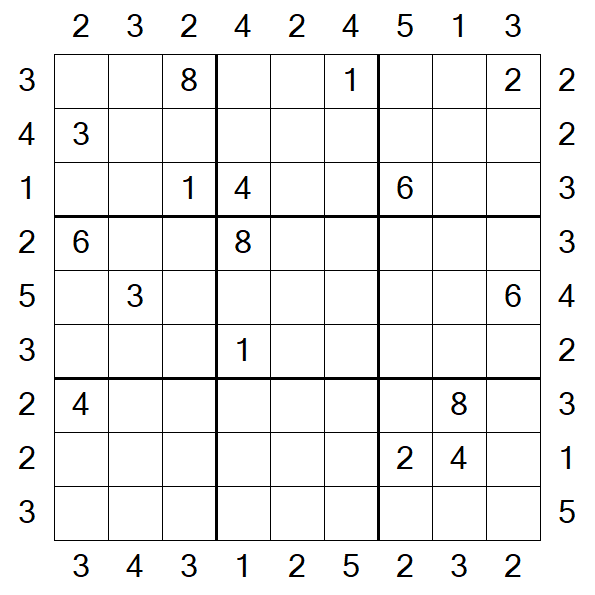 Skyscraper Sudoku - Difficile