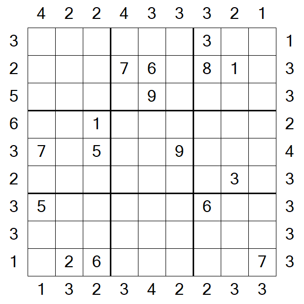 Skyscraper Sudoku - Difficile