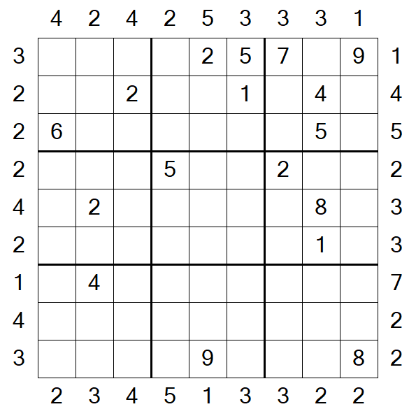 Skyscraper Sudoku - Difficile