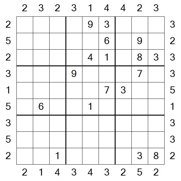 Skyscraper Sudoku - Difficile