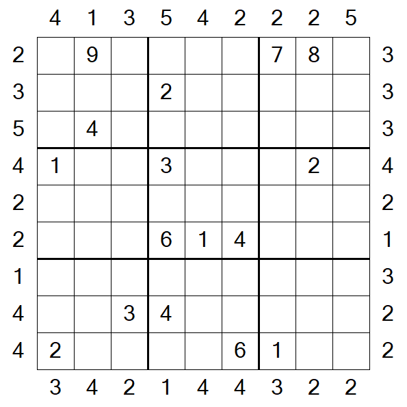 Skyscraper Sudoku - Difficile