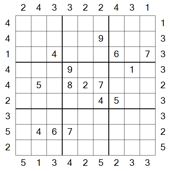 Skyscraper Sudoku - Difficile