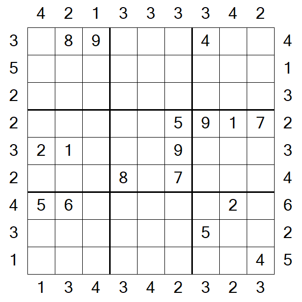 Skyscraper Sudoku - Difficile