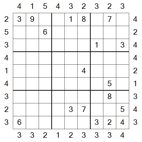 Skyscraper Sudoku - Difficile