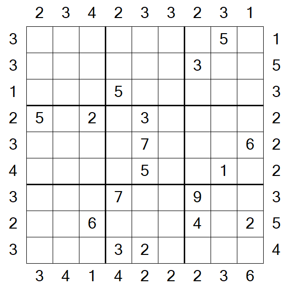 Skyscraper Sudoku - Difficile