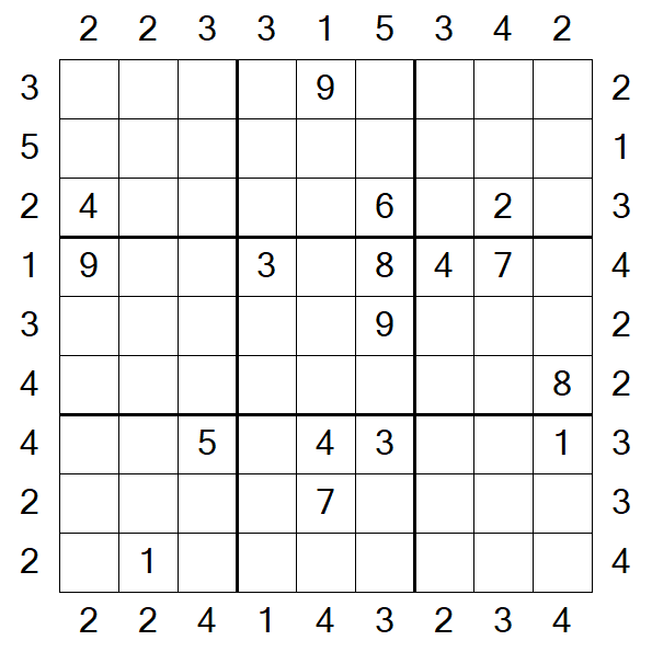 Skyscraper Sudoku - Difficile