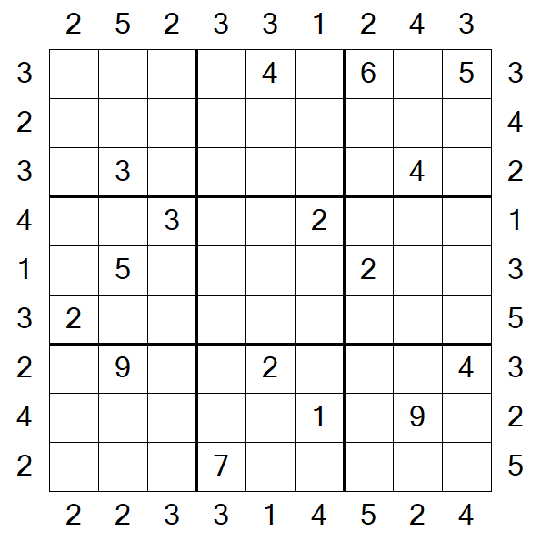 Skyscraper Sudoku - Difficile