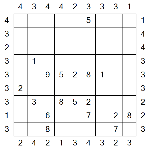 Skyscraper Sudoku - Difficile