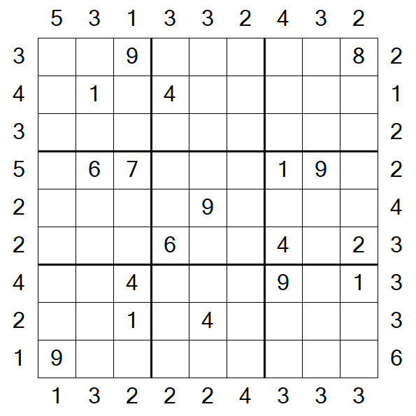 Skyscraper Sudoku - Difficile