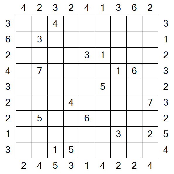 Skyscraper Sudoku - Difficile