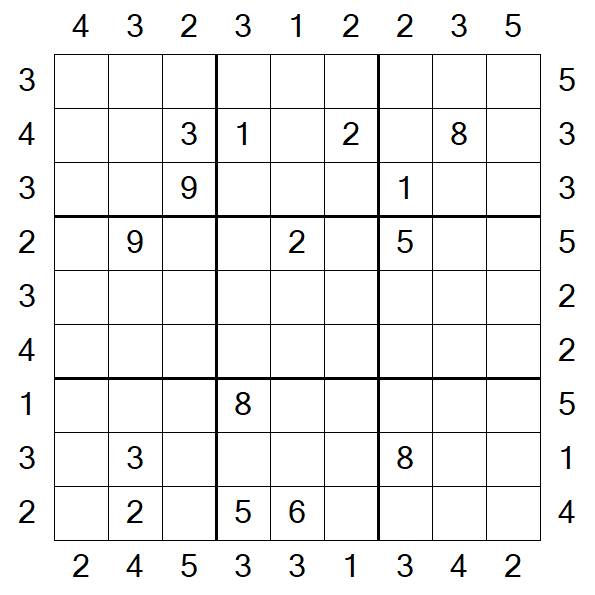 Skyscraper Sudoku - Difficile