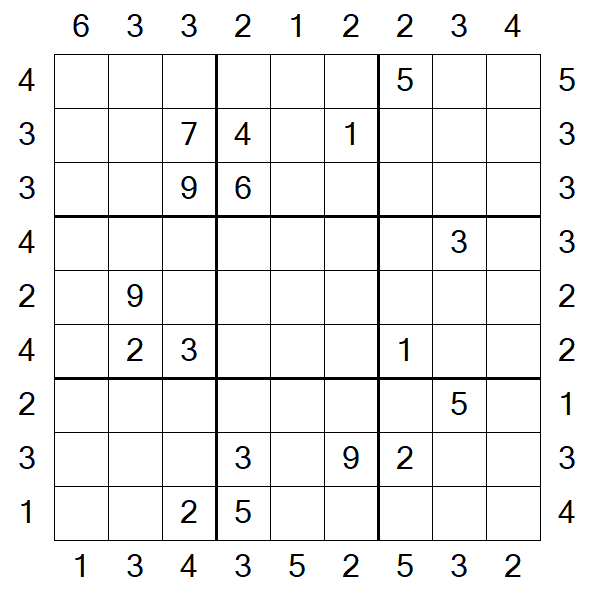 Skyscraper Sudoku - Difficile