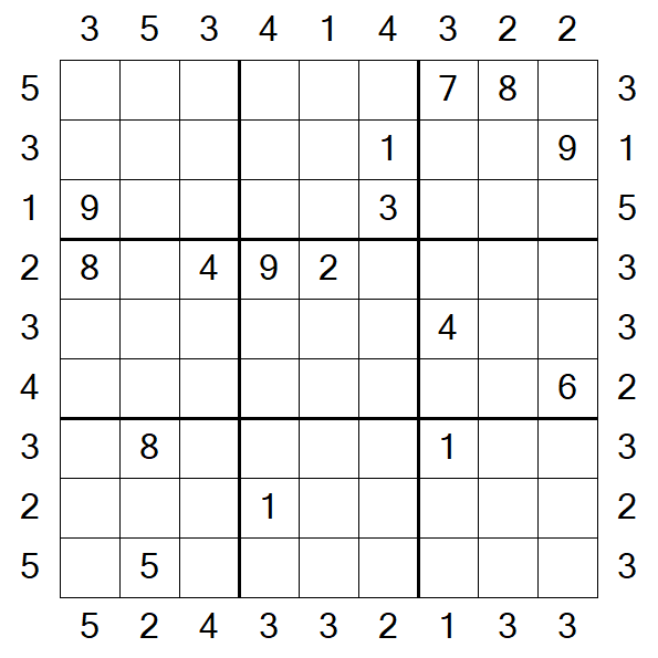 Skyscraper Sudoku - Difficile