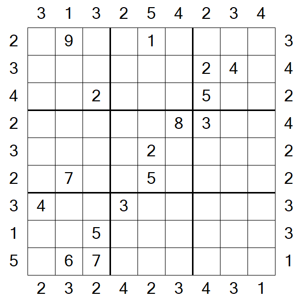 Skyscraper Sudoku - Difficile
