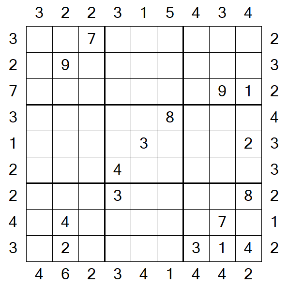 Skyscraper Sudoku - Difficile