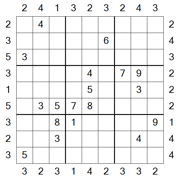 Skyscraper Sudoku - Difficile