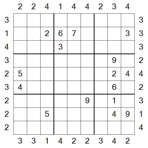 Skyscraper Sudoku - Difficile