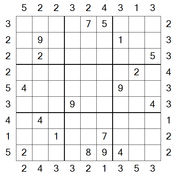 Skyscraper Sudoku - Difficile