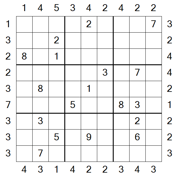 Skyscraper Sudoku - Difficile