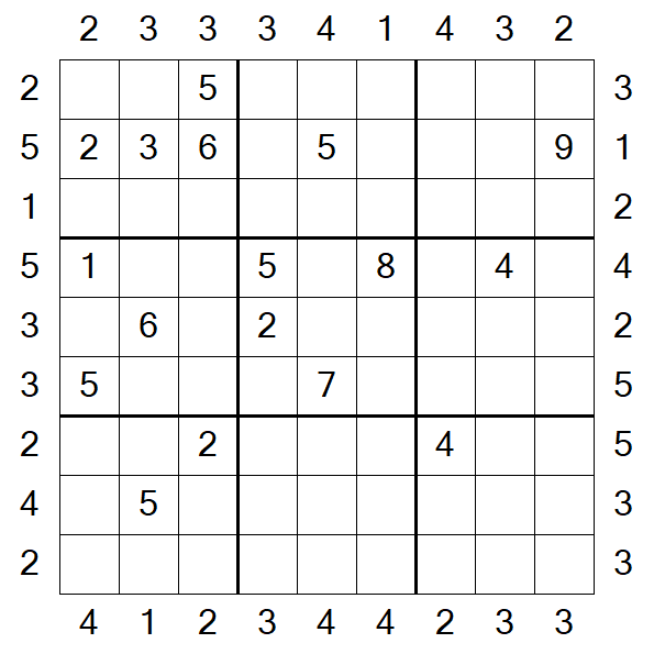 Skyscraper Sudoku - Difficile