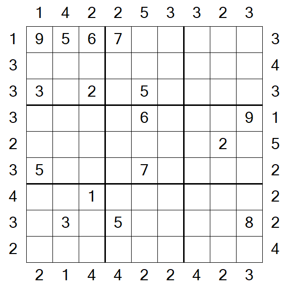Skyscraper Sudoku - Difficile