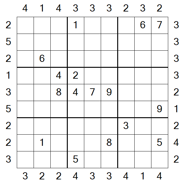 Skyscraper Sudoku - Difficile