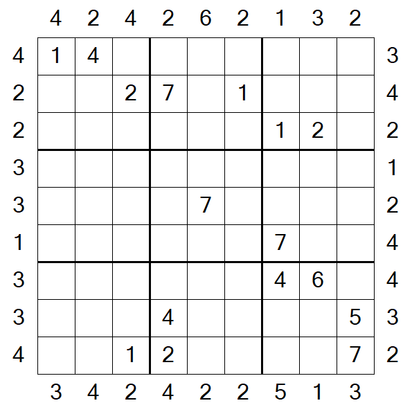 Skyscraper Sudoku - Difficile